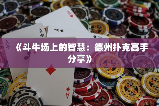 《斗牛場(chǎng)上的智慧：德州撲克高手分享》