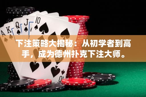 下注策略大揭秘：從初學(xué)者到高手，成為德州撲克下注大師。