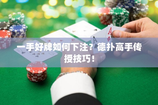 一手好牌如何下注？德?lián)涓呤謧魇诩记桑? title=