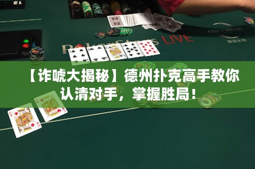【詐唬大揭秘】德州撲克高手教你認(rèn)清對(duì)手，掌握勝局！