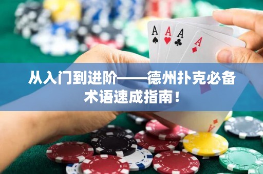 從入門到進階——德州撲克必備術語速成指南！