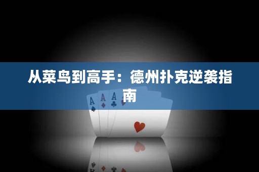 從菜鳥到高手：德州撲克逆襲指南