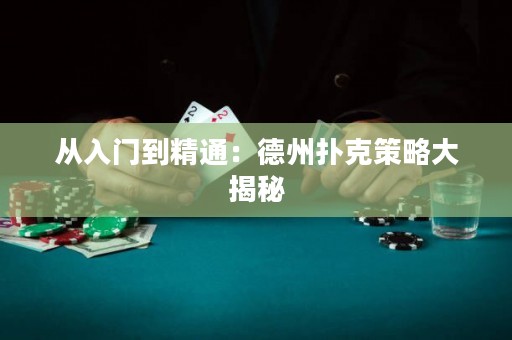從入門到精通：德州撲克策略大揭秘