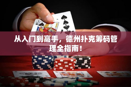 從入門到高手，德州撲克籌碼管理全指南！