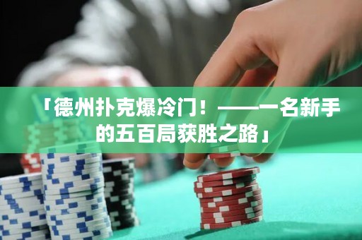 「德州撲克爆冷門！——一名新手的五百局獲勝之路」
