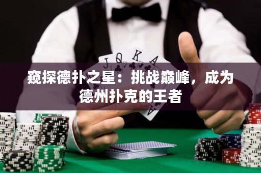 窺探德?lián)渲牵禾魬?zhàn)巔峰，成為德州撲克的王者