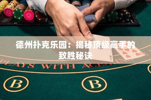 德州撲克樂(lè)園：揭秘頂級(jí)高手的致勝秘訣