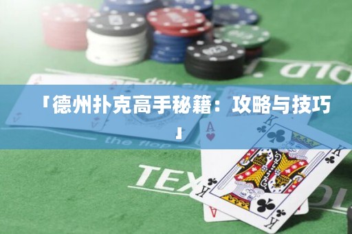 「德州撲克高手秘籍：攻略與技巧」