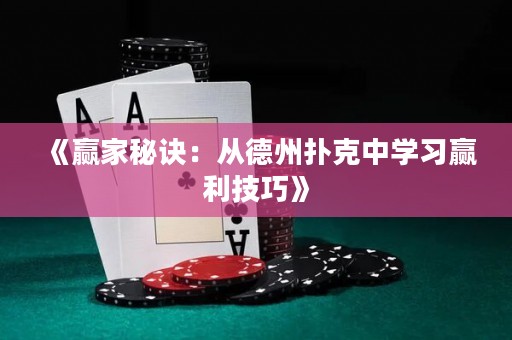 《贏家秘訣：從德州撲克中學(xué)習(xí)贏利技巧》