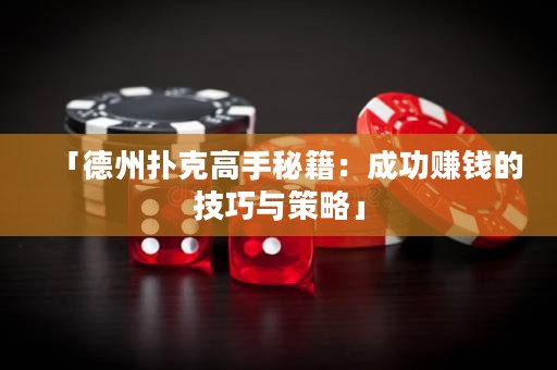 「德州撲克高手秘籍：成功賺錢的技巧與策略」