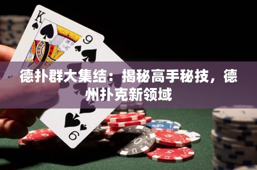德?lián)淙捍蠹Y(jié)：揭秘高手秘技，德州撲克新領(lǐng)域