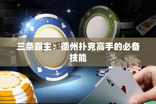 三條霸主：德州撲克高手的必備技能