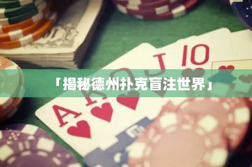 「揭秘德州撲克盲注世界」