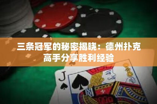 三條冠軍的秘密揭曉：德州撲克高手分享勝利經(jīng)驗(yàn)
