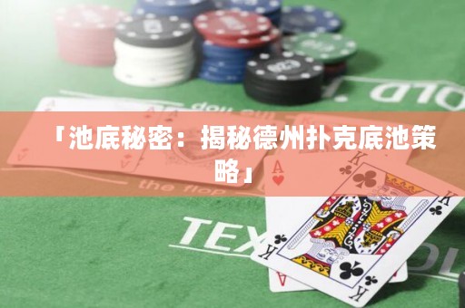 「池底秘密：揭秘德州撲克底池策略」