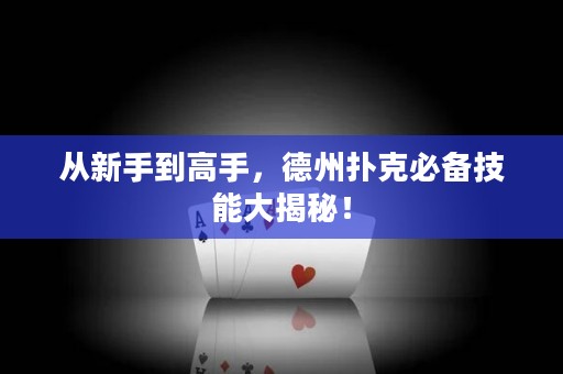 從新手到高手，德州撲克必備技能大揭秘！