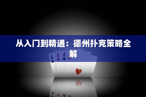 從入門到精通：德州撲克策略全解