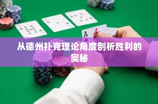 從德州撲克理論角度剖析勝利的奧秘