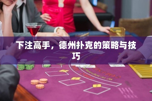 下注高手，德州撲克的策略與技巧