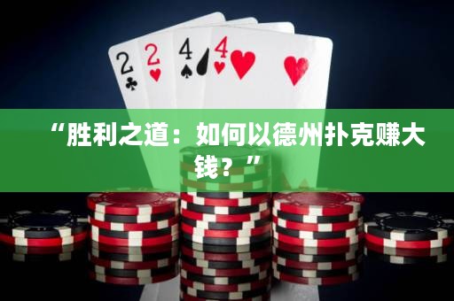 “勝利之道：如何以德州撲克賺大錢(qián)？”