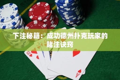 下注秘籍：成功德州撲克玩家的賭注訣竅