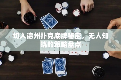 切入德州撲克底牌秘密，無人知曉的策略盤點