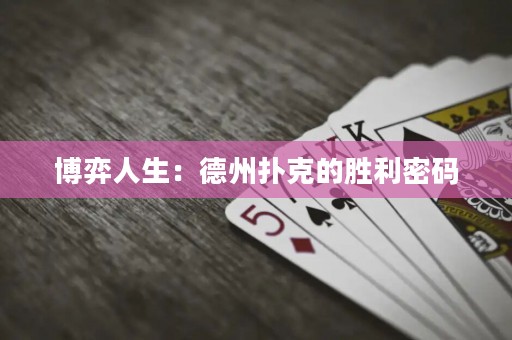 博弈人生：德州撲克的勝利密碼