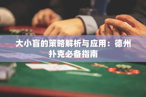 大小盲的策略解析與應(yīng)用：德州撲克必備指南
