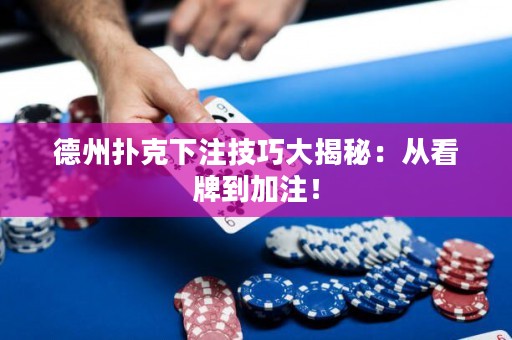 德州撲克下注技巧大揭秘：從看牌到加注！