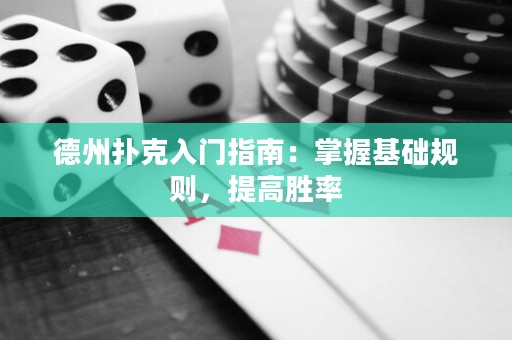 德州撲克入門指南：掌握基礎規(guī)則，提高勝率