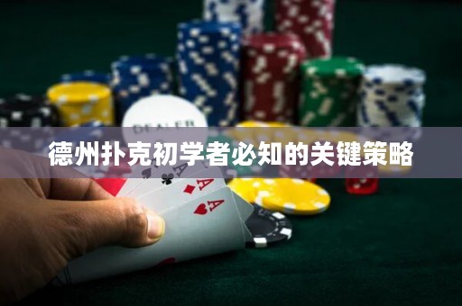 德州撲克初學者必知的關(guān)鍵策略