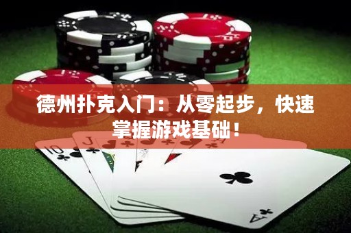 德州撲克入門：從零起步，快速掌握游戲基礎(chǔ)！