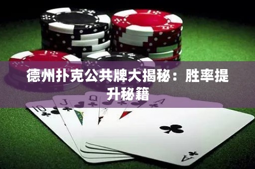 德州撲克公共牌大揭秘：勝率提升秘籍