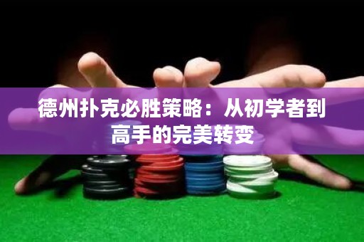 德州撲克必勝策略：從初學(xué)者到高手的完美轉(zhuǎn)變