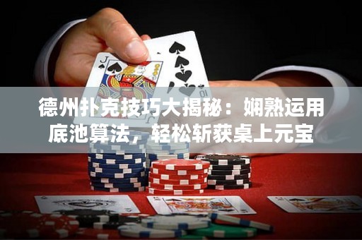 德州撲克技巧大揭秘：嫻熟運(yùn)用底池算法，輕松斬獲桌上元寶