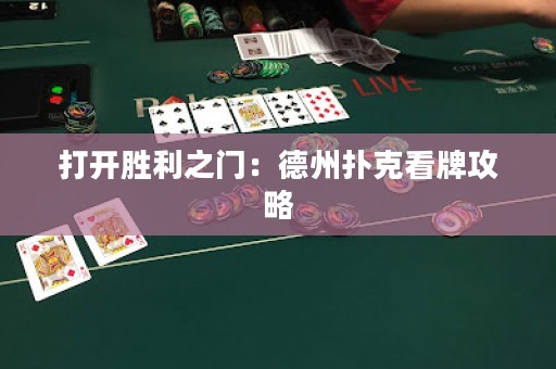 打開勝利之門：德州撲克看牌攻略