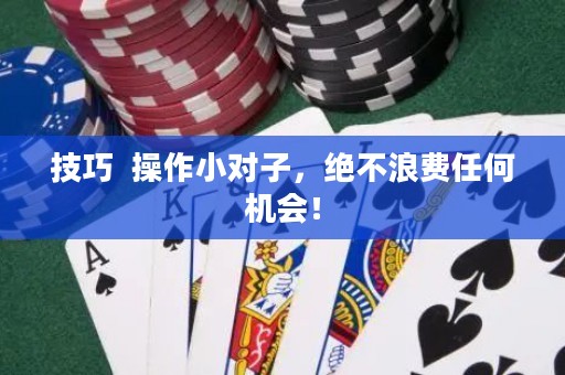 技巧  操作小對子，絕不浪費(fèi)任何機(jī)會！