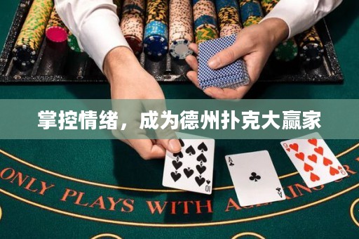 掌控情緒，成為德州撲克大贏家