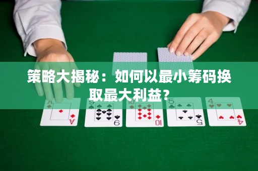 策略大揭秘：如何以最小籌碼換取最大利益？
