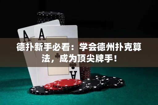 德?lián)湫率直乜矗簩W(xué)會(huì)德州撲克算法，成為頂尖牌手！