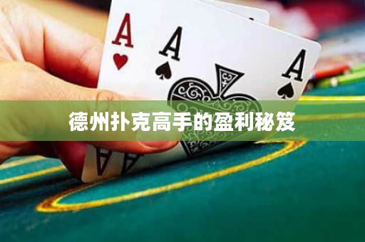 德州撲克高手的盈利秘笈