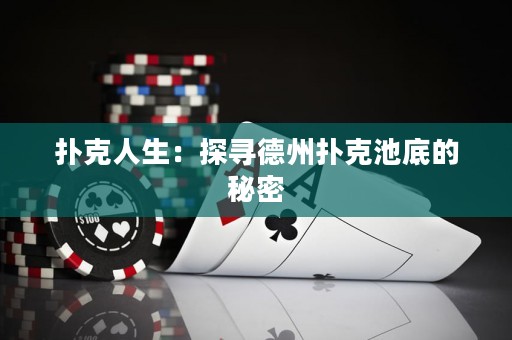 撲克人生：探尋德州撲克池底的秘密