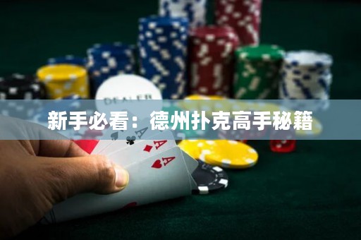 新手必看：德州撲克高手秘籍