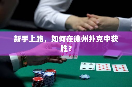 新手上路，如何在德州撲克中獲勝？