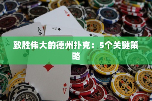 致勝偉大的德州撲克：5個關(guān)鍵策略
