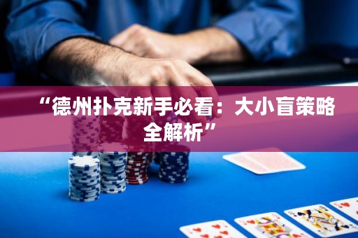 “德州撲克新手必看：大小盲策略全解析”