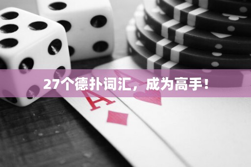 27個德?lián)湓~匯，成為高手！
