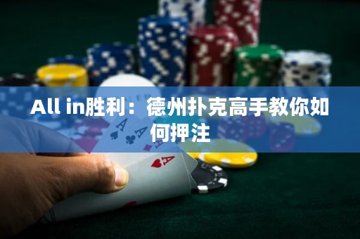 All in勝利：德州撲克高手教你如何押注