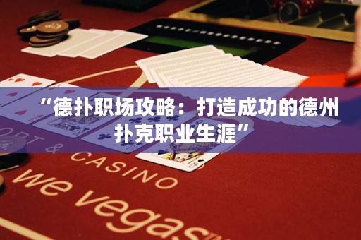 “德?lián)渎殘龉ヂ裕捍蛟斐晒Φ牡轮輷淇寺殬I(yè)生涯”