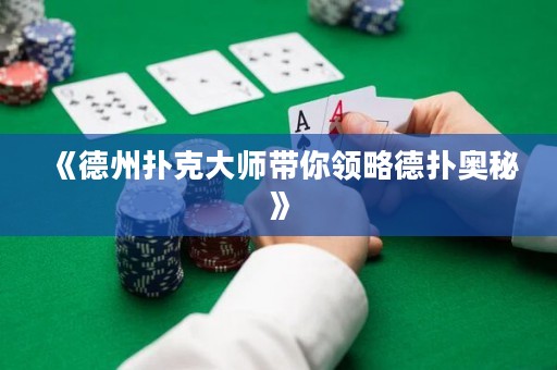 《德州撲克大師帶你領(lǐng)略德?lián)鋳W秘》